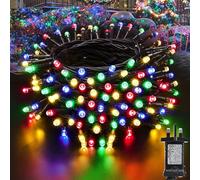 Moxled Christmas Tree Lights Multicolor - 15M 100 LED Outdoor Christmas Lights Waterproof, Timer, Memory, 12 Modes Expandable Fairy String Lights Mains Powered for Outdoor Indoor Xmas Tree Decorations