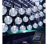 Moxled Solar Garden Lights Outdoor, 56ft/17M 100 LED Solar String Lights Waterproof, Solar Powered Crystal Ball Indoor/Outdoor Fairy Lights Decorative Lights for Garden, Patio, Yard, Parties (White)