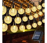 Moxled Solar Garden Lights Outdoor, 56ft/17M 100 LED Solar String Lights Waterproof, Solar Powered Crystal Ball Indoor/Outdoor Fairy Lights Decorative for Garden, Patio, Yard, Parties (Warm White)