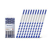 MOXPIFY 10pcs Impact 8mm Masonry Drill Bit 150mm Extra Long | Tungsten Carbide Tip Concrete Drill Bits for Brick Wall Tile Porcelain (8mm x 150mm x 10, Tri. Shank)