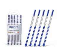 MOXPIFY 5pcs Impact 8mm Masonry Drill Bit 150mm Extra Long | Tungsten Carbide Tip Concrete Drill Bits for Brick Wall Tile Porcelain (8mm x 150mm x 5, Tri. Shank)