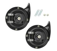 MOXRUQ 2 PCS Snail Air Horn, 300DB Super Loud Train Horn, 12V Waterproof Air Horns, Universal Car Horn Replacement Kit, for Cars, Trucks, Motorcycles (Black)