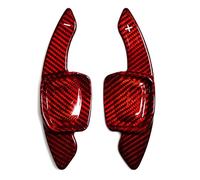 MOXSQFT Gear Shift Paddle Compatible With VW For Golf 8 MK8 For GTI For R Line Car Carbon Fiber Texture Steering Wheel Paddle Shifters Extension Interior Modifications(Glass fiber red)