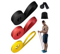 MOXTOYU 3 Pieces Resistance Bands Gym Bands Resistance for Exercise Strength Training with Door Anchor and Tote Bag Easy to Carry Pull Up Bands Yoga Stretch Toning Pull Up Resistance Band