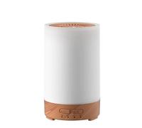 MOXTOYU Aroma Diffuser, Holzmaserung Aromatherapie Diffusor 150ml, mit 7-farbigem Licht, Luftbefeuchter und Duftlampe, Kleiner Diffuser Luftbefeuchter für Zuhause Büro Yoga, Geschenk für Frauen (Weiß)