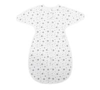MOXTOYU Baby Swaddle Blanket, 100% Cotton 0.5 Tog Newborn Swaddle Wrap, Arms Up Baby Transition Swaddle with Adjustable Sleeves and Dual Zippers, Gift for Birthday to Newborns 0-6M, white