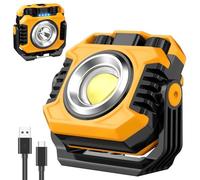 MOXTOYU Rechargeable Work Light, 30W Super Bright COB Floodlight & Spotlight, 360° Rotation 3 Hanging Modes, 4 Lighting Modes, Variable Color Temperaturee, Outdoor Work Light for Garage Camping Hiking