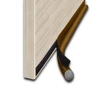 MOXVIO Door Draught Excluder, One-Sided Draft Blocker for Interior Exterior & Front Doors, Adhesive Door Bottom Seal, Weather Stripping Draft Stopper, Cuttable Adjustable Isolation Strip (Brown)