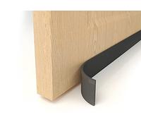 MOXVIO Draught Excluder for Doors Under Door Draft Stopper Adhesive Weather Stripping - Cut-to-Size 100cm x 6cm Fabric Laminated Eva Draft Stopper - Strong Adhesive Ultimate Draft Blocker - BLACK