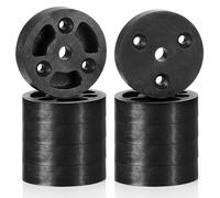 Moxweyeni 10 Pcs Deck Board Ledger Spacers Bulk 2" x 1/2" Drainage Spacer Building Tool Thick Polypropylene Prevent Rot from Occurring at Deck Ledger Connection Stair Stringers Shade Structures