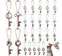 Moxweyeni 20 Pcs Cowboy Bottle Opener Set Cowboy Hat Boot Horse Horseshoe Vintage Rustic Boot Keychain Beaded Chain Western Theme Gift for Derby Wedding Birthday Anniversary Party Favors for Guest