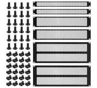 Moxweyeni 6 Pcs 1 U, 2 U, 4 U Blank Panel Metal Rack Mount Venting Blank Panel 19 Inches Black Rack Blanking Blind Panels for Server Network Racks Enclosure or Cabinet
