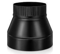 Moxweyeni Stove Pipe Reducer Black Matte Pipe Reducer Black Duct Adapter for Connecting Stove Flue to Chimney for Proper Ventilation for Chimney Conversion(Decrease,7" to 6")