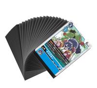 MOXYOY 100 Pcs Card Sleeves, Anti-Slip and Anti-Fingerprint Penny Sleeves Pokemon, Transparent Front and Black Frosted Back Suitable for MTG, TCG,Magic, Sports Cards and Baseball Cards(66x91mm)