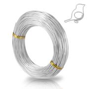 MOXYOY 18 Gauge Aluminum Craft Wire 165 Feet, 1mm Thick Bendable Florist Wire Bonsai Wire for DIY Jewelry, Sculpting, Modelling, and Dolls DIY(50M)