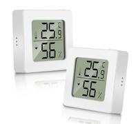 MOXYOY 2 Pack Digital Room Thermometer, Indoor Hygrometer With LCD Display, Temperature and Humidity Meter Humidity Monitor for Home, Office, Bedroom & Greenhouse