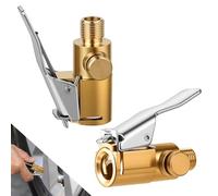 MOXYOY 2-Pack Tyre Air Chuck Inflator, 8mm Brass Tyre Pump Adapter with Quick Release Button, Tyre Inflator Adaptor, Car Valve Lever Plug Air Chuck for Tire, Car Pump Accessories
