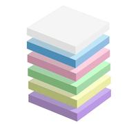 MOXYOY 600pcs Sticky Notes Self-Stick, Colours Super Sticky Pastel Sticky Notes 76mm X 76mm Office Supplies Stationary for Studying & to Do Lists, 100 Sheets/Pad