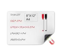 MOXYOY A4 Magnetic Whiteboard for Fridge, 21x30cm Dry Erase Whiteboard Sheet with 2 Marker Pen,Magnet Board for Family Weekly Meal Planner, Notes or Reminders,Office Notice Board