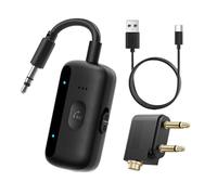MOXYOY Bluetooth 5.4 Transmitter Receiver, 2-in-1 Wireless Aux Bluetooth Adapter, 3.5mm Jack Connection Compatible with Car, Airplane, TV, Headphone, Airpods, Speaker