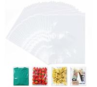 MOXYOY Cellophane Bags, A4 Clear Self-adhesive Bags, 100 Pack, Polypropylene (PP), Clear, Self-sealing, Lightweight, Multi-purpose, 23 x 30 CM