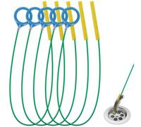 MOXYOY Drain Snake Sink Unblocker Tools, 5 Pack Metal Sink Snake, 90 cm Drain Cleaner and Plug Hole Cleaning Brush, Hair Clog Remove for Bathroom, Kitchen, Toilet, Drains and Sinks