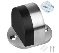 MOXYOY Floor Door Stopper, Stainless Steel Adhesive Door Stop Floor Mounted with Screws and Self-Adhesive Pads for Home & Office