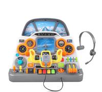 MOXYOY Jet Pilot Interactive Dashboard, Plane Toys for Age 3+ Kids,Pretend Play Car Driving Toy for Boys & Girls, Birthday Gifts for Children
