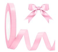 MOXYOY Pink Stain Ribbons,10mm/22.8m Ribbon for Gift Wrapping, Ribbon Decoration for Present,Car Wedding, Party Balloon,Valentine's Day,Christmas,Cake,Bouquet,Crafting (Pink)