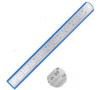 MOXYOY Stainless Steel Ruler Set, 30cm/12in Metal Rulers Kit Heavy Duty Straight Edge for School Office Home Measuring