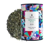 Moya Organic Japanese Sencha Green Tea Loose Leaf NO. 21 | 60g | Tea from Japan | Friendly for Vegans and Vegetarians | Packed in Multicolored Tin Can | Perfect for a Gift