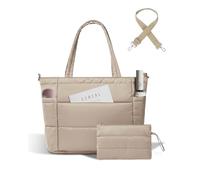 Moyad Puffer Tote Bag for Women Lightweight Laptop Shoulder Bag with Zip