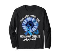 Moyamoya Disease Awareness Butterfly Supportive Vibe Long Sleeve T-Shirt