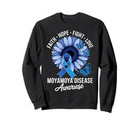 Moyamoya Disease Awareness Butterfly Supportive Vibe Sweatshirt