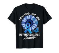 Moyamoya Disease Awareness Butterfly Supportive Vibe T-Shirt