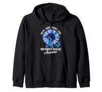 Moyamoya Disease Awareness Butterfly Supportive Vibe Zip Hoodie