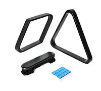 MoyanSuper Solid Wood Pool Ball Triangle Rack, Pool Table Ball Holder Positioning Rack,2-1/4" Pool Ball Rack (Black Triangle & Diamond Rack)