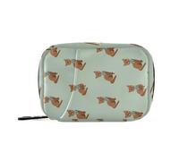 MOYAO Beautiful Brown Cat Weekly Pill Organiser 7 Day Pill Box with Bag, Multiple Pockets Travel Pill Boxes Tablet Box Portable Daily Medication Organizer Dosette Box for Vitamin Supplement