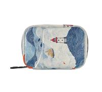 MOYAO Small Boats Lighthouse Weekly Pill Organiser 7 Day Pill Box with Bag, Multiple Pockets Travel Pill Boxes Tablet Box Portable Daily Medication Organizer Dosette Box for Vitamin Supplement