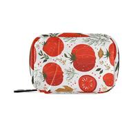 MOYAO Tomatoes and Herbs Weekly Pill Organiser 7 Day Pill Box with Bag, Multiple Pockets Travel Pill Boxes Tablet Box Portable Daily Medication Organizer Dosette Box for Vitamin Supplement