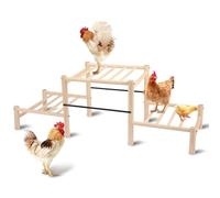 Moyardow Chicken Perch, Natural Beech Wood Roosting Ladder, Chick Perch for Strong Wooden Roosting Bar for Poultry, Jungle Gym & Toys.
