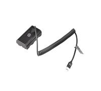 Moycse Cables NP-F550 Dummy Battery D-Tap to Coiled Power Cable for Sony NP-F550| F570| f770| F970| Atomos Ninja V Shinobi SmallHD Focus FEELWORLD Camera Field Monitor