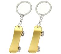 Moydolo 2Pcs Skateboard Keychain Charms Mini Cute Sports Skateboard Key Chain Ring Pendant for Men Women Backpack Purse Bag