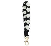 Moydolo Boho Macrame Cute Cat Paw Wristlet Key Chain Ring Handmade Dog Claw Keychain Bracelet Wrist Lanyard for Women Girls