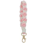 Moydolo Boho Macrame Cute Cat Paw Wristlet Key Chain Ring Handmade Dog Claw Keychain Bracelet Wrist Lanyard for Women Girls