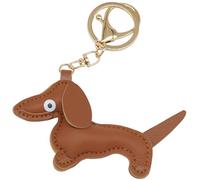 Moydolo Leather Dachshund Keychain Bag Pendant Cute Puppy Sausage Dog Key Chains Charm Keyrings for Men Women Boys Girls