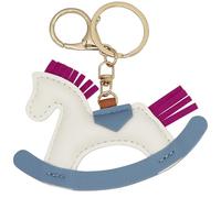 Moydolo PU leather Pony keychain pendant Rocking Horse Charm Key Chain Ring Gift for Women Handbags Purse Car Accessories