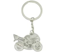 Moydolo Silver Motorcycle Keychain Pendant Metal Moto Key Chains Charm Motorbike Keyrings for Motorcycle Fans Men Women Boys Girls