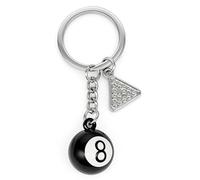 Moydolo Snooker Magic 8 Ball Keychain Bag Charms Cute Billiards Pool 8 Ball Key Chain Ring Pendant Gift For Backpack Purse