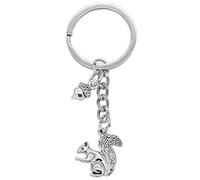 Moydolo Squirrel Keychain Pendant Metal Animal Squirrel Key Chains Charm Keyrings Gift for Men Women Boys Girls